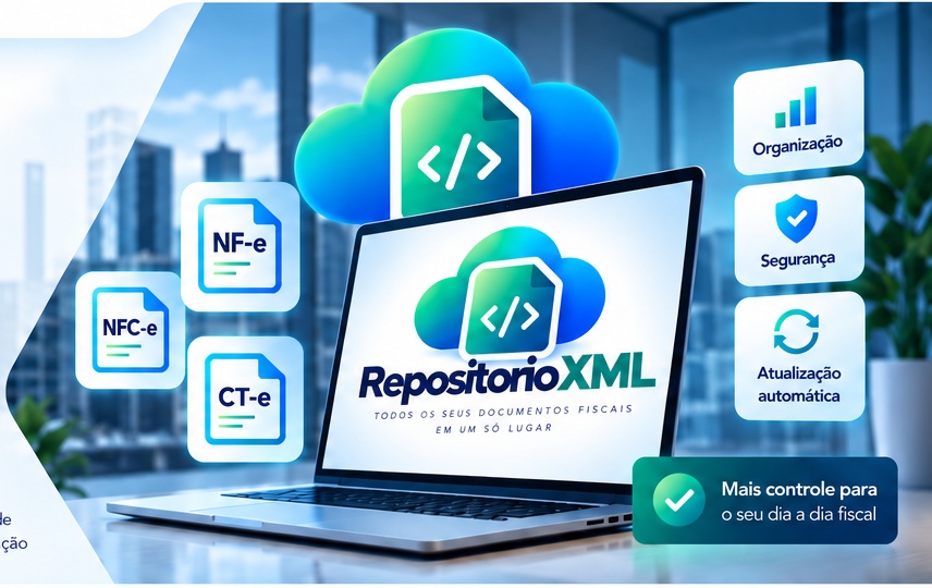 Repositorio XML em notebook com documentos fiscais